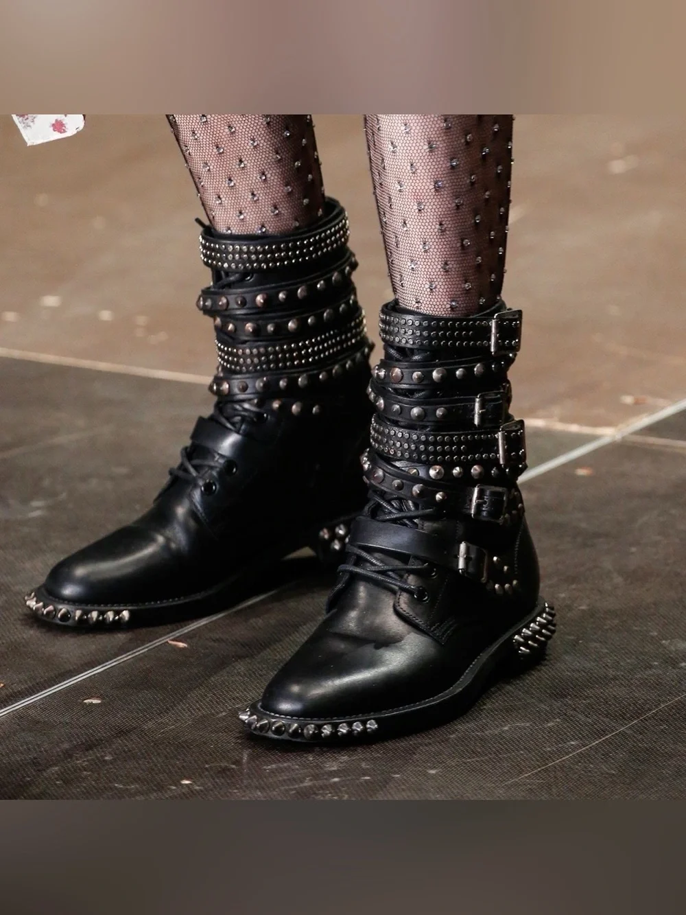 saint laurent paris fw13 runway studded ranger boots 40 (42)